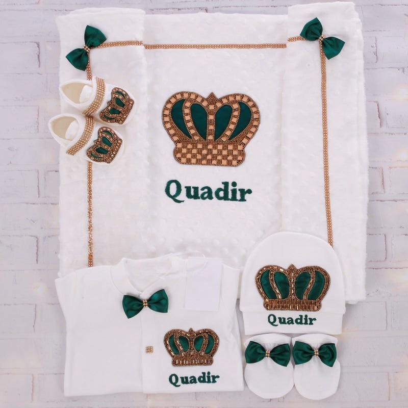 Couronne en or et diamants vert foncé