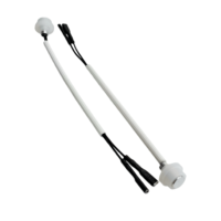 Sonde de température à thermistance NTC 100K SHAN WEI SW-10605, précision 1°C, en alliage d'aluminium, gaine en fibre de verre et PVC, 2 conducteurs, personnalisable