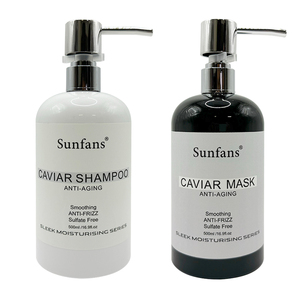 Ensemble de soins capillaires à l'extrait de caviar de haute mer biologique, shampooing et après-shampooing hydratants et nourrissants pour réparer les cheveux - Product Image 1