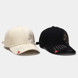 Gorra de Béisbol de Mezclilla de 6 Paneles con Diseño de Dragón Oriental Retro Unisex, Bordado 3D, Cierre de Hebilla Metálica, Venta al Por Mayor - Product Image 3