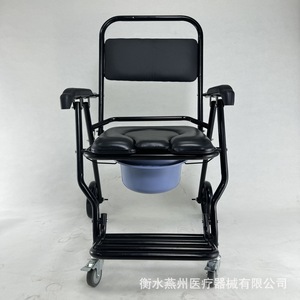 Portable <b>Commode</b> Chair <b>Folding</b> With Wheels For Elderly And Disabled Hospital Use Hebei Made - Product Image 1