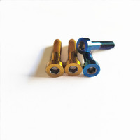 Baut Titanium GR5 M8*30mm Harga Pabrik Baut Kepala Keju Hex Socket Berkualitas Tinggi Sekrup Allen Kepala Tipis DIN7984