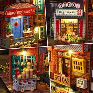 Bricolage chinois architecture ancienne fait à la main sceau des temps jouet maison modèle ornement <span class=keywords><strong>Version</strong></span> anglaise maison de poupée pour les filles - Product Image 6