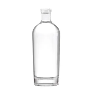 Garrafa de vidro feita sob encomenda, frasco de vidro uísque com 500ml, 700ml, 750 ml, 250ml