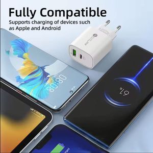 อะแดปเตอร์ชาร์จไฟ PD 20w แบบ USB สองพอร์ต ชาร์จเร็ว Type C รองรับ QC 3.0 - Product Image 6
