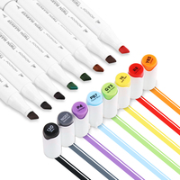 Lot de marqueurs d'art double pointe en plastique ANI DAM3600B, encre alcoolisée, pour étudiants et enfants, peinture colorée non toxique, vente en gros usine