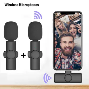 Best Quality K8 K9 Portable Mini Microphone Plug And Play Wireless Lavalier Lapel Microphone For Android Iphone Video Recording