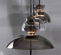 Lampe de table à manger suspendue noire dorée contemporaine suspension moderne lustre