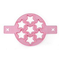 Poêle à frire en silicone à 7 trous, appareil multifonctionnel à 7 cavités pour faire des œufs et des crêpes en forme d'étoile et de cœur