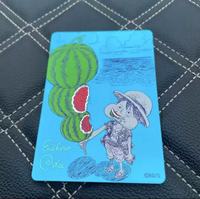 Carta Promozionale Luffy Watermelon con Autografo di Oda Eiichiro, Prodotta in Giappone, per Età 14+