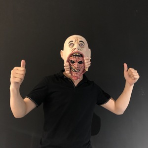 Máscara de Látex de <span class=keywords><strong>Zombie</strong></span> para Cosplay, Tamaño Real, <span class=keywords><strong>Realista</strong></span>, para Disfraces de Halloween, Fiesta de Terror, para Adultos - Product Image 6