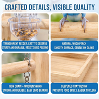 Support d'entraînement multifonctionnel pour perroquet, balançoire et jouet d'alimentation pour oiseaux, idéal pour l'élevage domestique en intérieur, personnalisable en usine, vente en gros