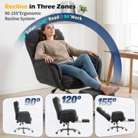 Fauteuil Gonflable Innovant et Classique, Chaise de Bureau Pliante pour la Maison et le Bureau avec Système d'Accoudoirs Rabattables de 90 à 180 Degrés