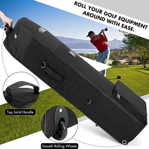 Couvertures de <span class=keywords><strong>voyage</strong></span> de sac de golf en nylon pliantes à prix réduit avec roues Sac d'aviation de golf portable pour la protection du sac de <span class=keywords><strong>club</strong></span> de golf - Product Image 4