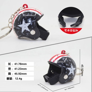 Creative Mini 3D <strong>Safety</strong> Helmet Key <strong>Chain</strong> Customized Plastic Motorcycle Helmet Keychain for Promotion - Product Image 6