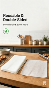 <span class=keywords><strong>Papel</strong></span> de Hornear de 40g - Hojas de <span class=keywords><strong>Papel</strong></span> de Hornear de Silicona Antiadherentes para Horno y Freidora de Aire, Resistentes al Aceite y al Agua - Product Image 5