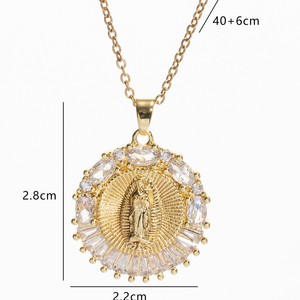 Collar con Colgante de Bambú y Circones, Estilo Retro Elegante, Cadena de Cobre, Joyería Cristiana Deportiva para Mujer - Product Image 5