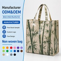 Sac isotherme non tissé personnalisé avec logo du fabricant, laminé thermiquement, imperméable, réutilisable, écologique, pour pique-nique, courses et shopping
