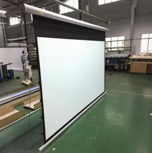 Écran de projection de tension d'onglet électrique de taille personnalisée de haute qualité Écran de projection de tension d'onglet motorisé Matériau avant en PVC - Product Image 1