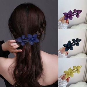 Pince à cheveux fleurie tendance pour <span class=keywords><strong>femme</strong></span>, accessoires capillaires de haute qualité avec strass, outils de <span class=keywords><strong>coiffure</strong></span> polyvalents - Product Image 5