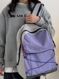 Custom Logo Geometric Fashion Unisex <b>Large</b> Capacity Waterproof Nylon Polyester <b>Backpack</b> for Middle/High <b>School</b> Students Travel - Product Image 2