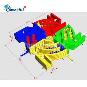 Коммерческий надувной батут, спортивные интерактивные игры, препятствие, гонка 5K, надувная полоса препятствий для продажи