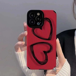 Custodia creativa per telefono cellulare in morbida pelle TPU <span class=keywords><strong>con</strong></span> stampa a doppio cuore per <span class=keywords><strong>Iphone</strong></span> 7 8 X Xr Xs <span class=keywords><strong>11</strong></span> 12 13 14 16 17 Pro Max - Product Image 6