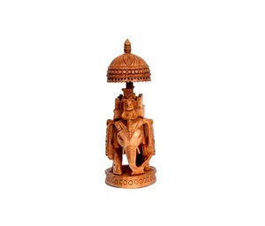 Handcrafted Wooden <b>Elephant</b> Sculpture Traditional Carved Home <b>Decor</b> Indoor Tabletop Ornament Living Room Art Piece - Product Image 1