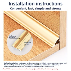 Profilo Angolare Triangolare in Alluminio Anodizzato per Interni, Modanatura Decorativa per Bordi di Piastrelle a Parete e Soffitto, Striscia di Transizione - Product Image 4