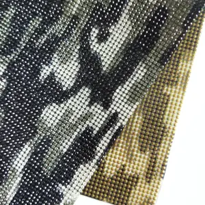 Hotfix iron on black camouflage 40 x 24 CM SS 6.5 glass rhinestones trimming heat transfer crystal sheets