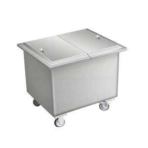 विशाल क्षमता वाला आटा कार्ट-व्हील-सक्रिय मोबाइल वाणिज्यिक आटा भंडारण ट्रॉली - Product Image 3