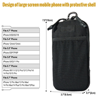 MOLLE Handyhalterung für Rucksackgurt Tasche für Handy Große Sportbrillen Sport Taktische Rucksack-Zubehörtasche
