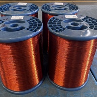 Kawat tembaga 0.51 mm-2.5 mm QZY-2/180 kawat lilitan tembaga berenamel untuk motor Submersible