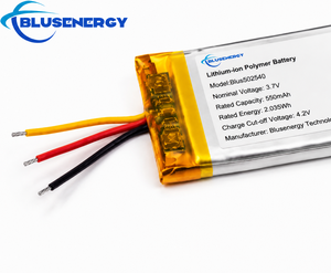 Batterie polymère lithium-ion Blusenergy 3.7V 550mAh Blus502540 pour l'électronique grand public - Product Image 2