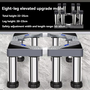 Support en acier inoxydable pour <span class=keywords><strong>machine</strong></span> <span class=keywords><strong>à</strong></span> <span class=keywords><strong>laver</strong></span> et climatiseur, base de réfrigérateur, utilisation domestique, installation facile, étagère de rangement, assemblage - Product Image 3
