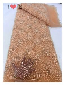 الأخضر الثقيل الدانتيل عالية الجودة الخرز كبيرة اللؤلؤ النسيج الزفاف مطرز فساتين السهرة الفاخرة - Product Image 3