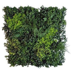 Il pannello di parete artificiale di plastica UV ignifugo per le decorazioni all'aperto della festa nuziale presenta il Design della parete verde dell'erba degli arbusti - Product Image 5