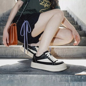 Chaussures pour femmes, chaussures de skate rétro, baskets plateforme, semelle épaisse, respirantes, chaussures décontractées, produit tendance été 2026 - Product Image 1