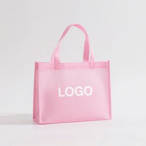 ถุงผ้าไม่ทอสีดำถุงของขวัญถุงผ้าไม่ถักไม่ทอ80Gsm เป็นมิตรกับสิ่งแวดล้อมสำหรับตลาด - Product Image 1