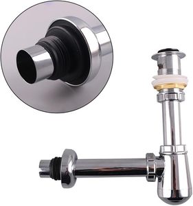 Válvula de drenaje para <span class=keywords><strong>lavabo</strong></span> de acero inoxidable, antiobstrucción, clic emergente, botella de sifón, trampa P - Product Image 3