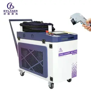 Máquina de limpieza láser de fibra de alta eficiencia 1000W 3000W Máquina de limpieza de eliminación de óxido de láser Limpieza de superficies de metal con láser M