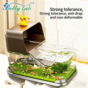 Villa <span class=keywords><strong>de</strong></span> Lujo para Tortugas, Acuario Ecológico con Plataforma para Tomar el Sol para Tortugas Rojoorejadas Domésticas - Product Image 2