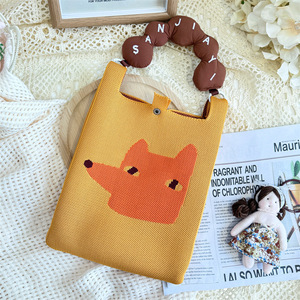 Nuovo simpatico cartone animato a maglia a tracolla borsa Versatile Mini moda borsa a tracolla per <span class=keywords><strong>donna</strong></span> geometrica da <span class=keywords><strong>donna</strong></span> - Product Image 3