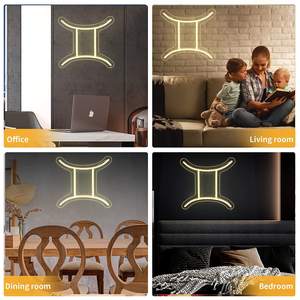 Signe d'<span class=keywords><strong>horoscope</strong></span> du zodiaque au néon lion pour décoration murale Constellation néon alimenté par USB astrologie cadeaux d'anniversaire - Product Image 4