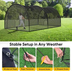 Red de Bateo Podiyeen para Béisbol y Sóftbol, Jaula de Bateo Portátil para Jardín - Product Image 4