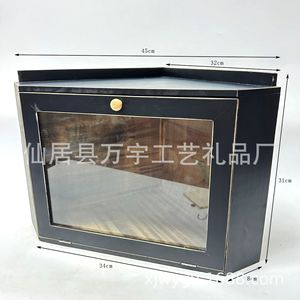 Wan Yu Wooden Bread <b>Box</b> 45x28x31cm With Glass Lid Multipurpose Kitchen <b>Storage</b> For Food Snacks - Product Image 4