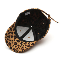 Gorra de Béisbol de Pana con Estampado de Leopardo, Ajustable, de 6 Paneles, de Alta Calidad, para Deportes al Aire Libre