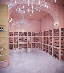 Luxury <b>Perfume</b> Shop Interior Design Custom Cosmetic Display Counter Modern Beauty Store Furniture - Product Image 2