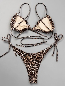 신상품 8가지 색상 동물 프린트 비키니 치키 브라질리언 미니 수영복 - Product Image 3