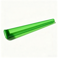 Tube de rangement conique en plastique transparent écologique PS+PP de 84 mm et 112 mm avec bouchon à vis, diamètre 112 mm